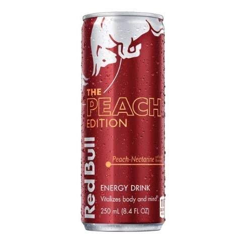 Red Bull Energy Drink, Peach-Nectarine, 8.4 FL oz, Peach Edition, 8.4 FL oz