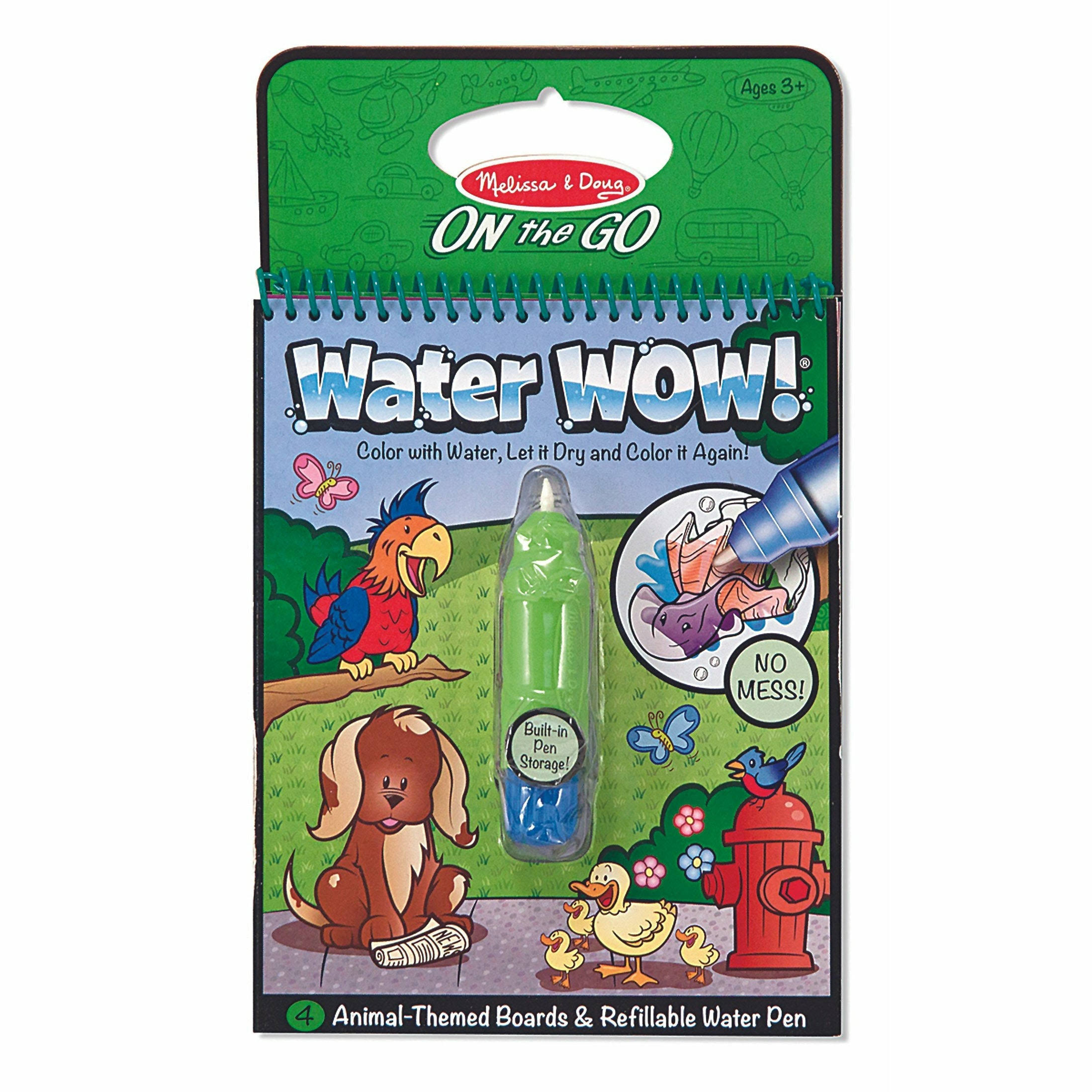 Melissa & Doug On The Go Water Wow Colouring Book - Animals