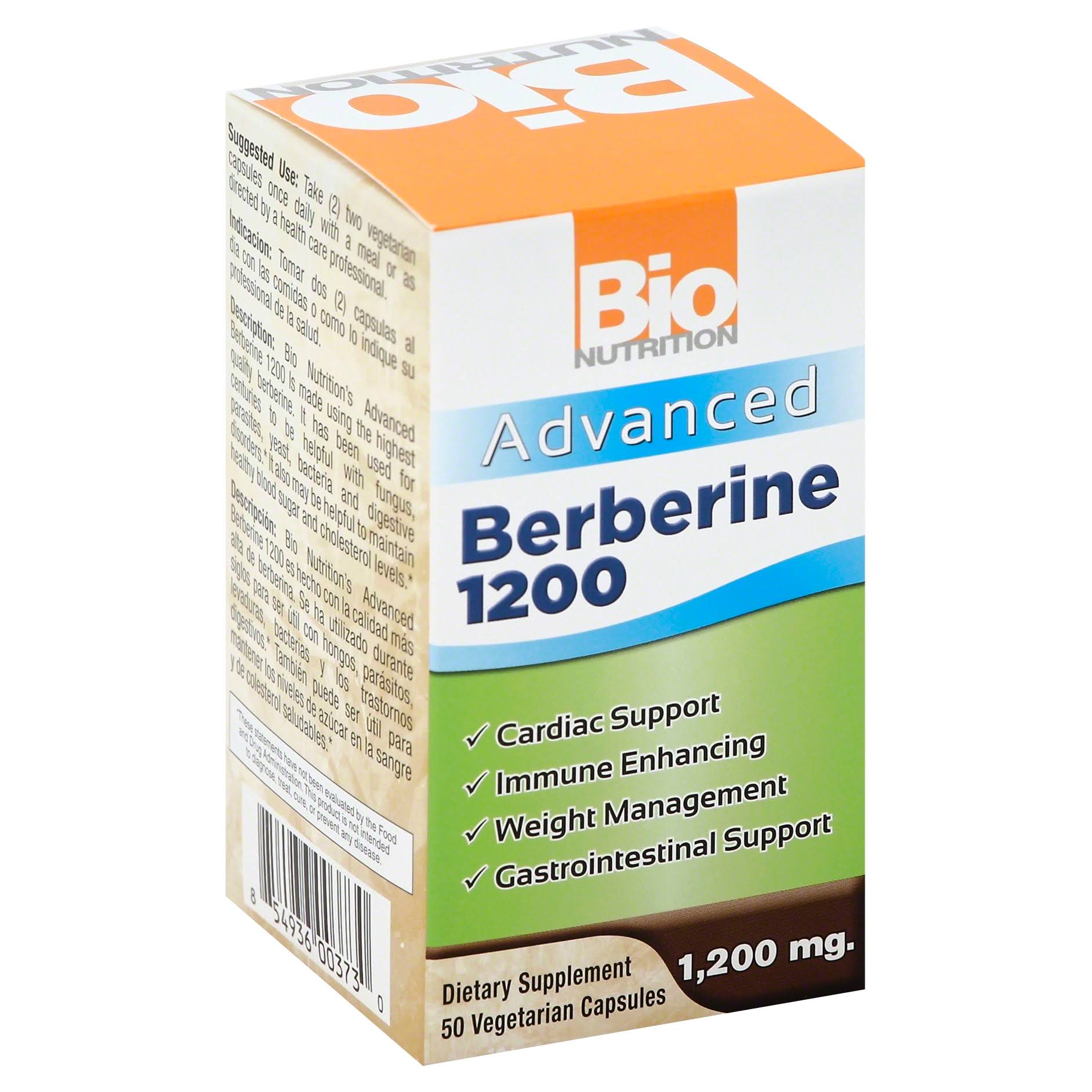 Bio Nutrition Advanced Berberine Supplement - 1200mg, 50ct