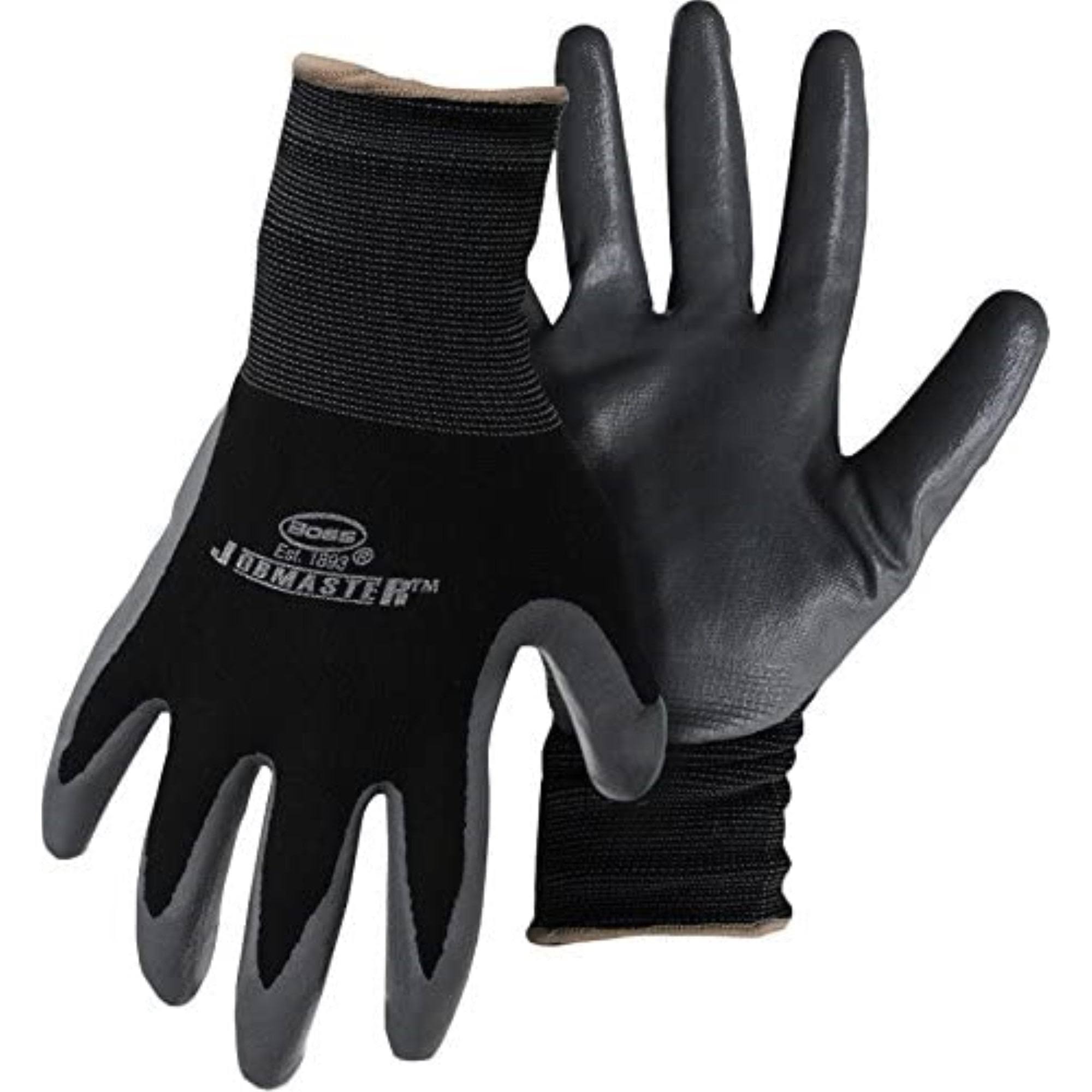 Boss 8442X Men's Nylon Nitrile Gloves - Black, XL