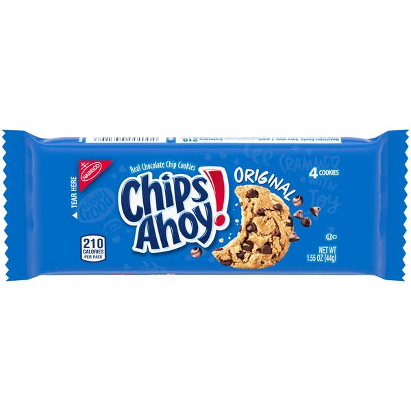 Chips Ahoy Cookies, Real Chocolate Chip, Original - 4 cookies, 1.55 oz
