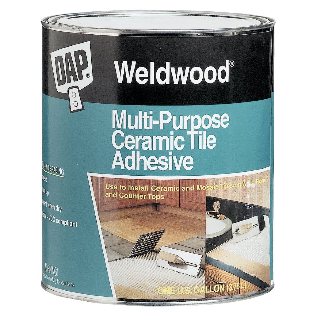 DAP Weldwood Multi Purpose Ceramic Tile Adhesive - 1 Gallon, White