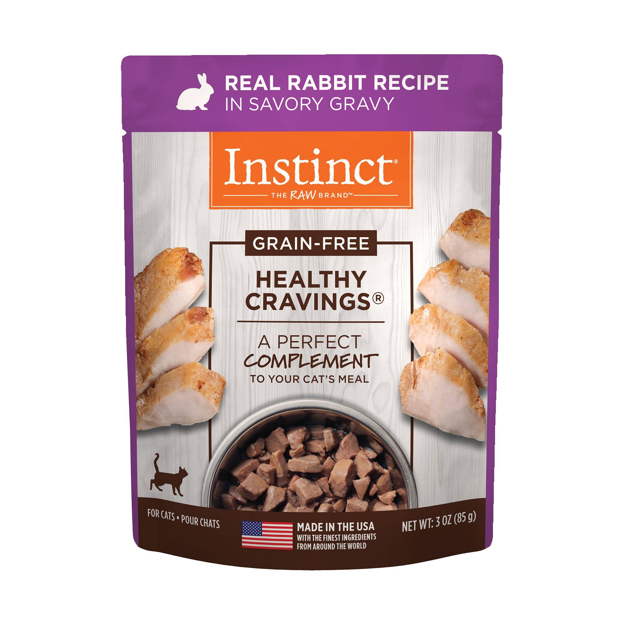 Instinct Healthy Cravings Real Rabbit Recipe Grain-Free Wet Cat Food Topper