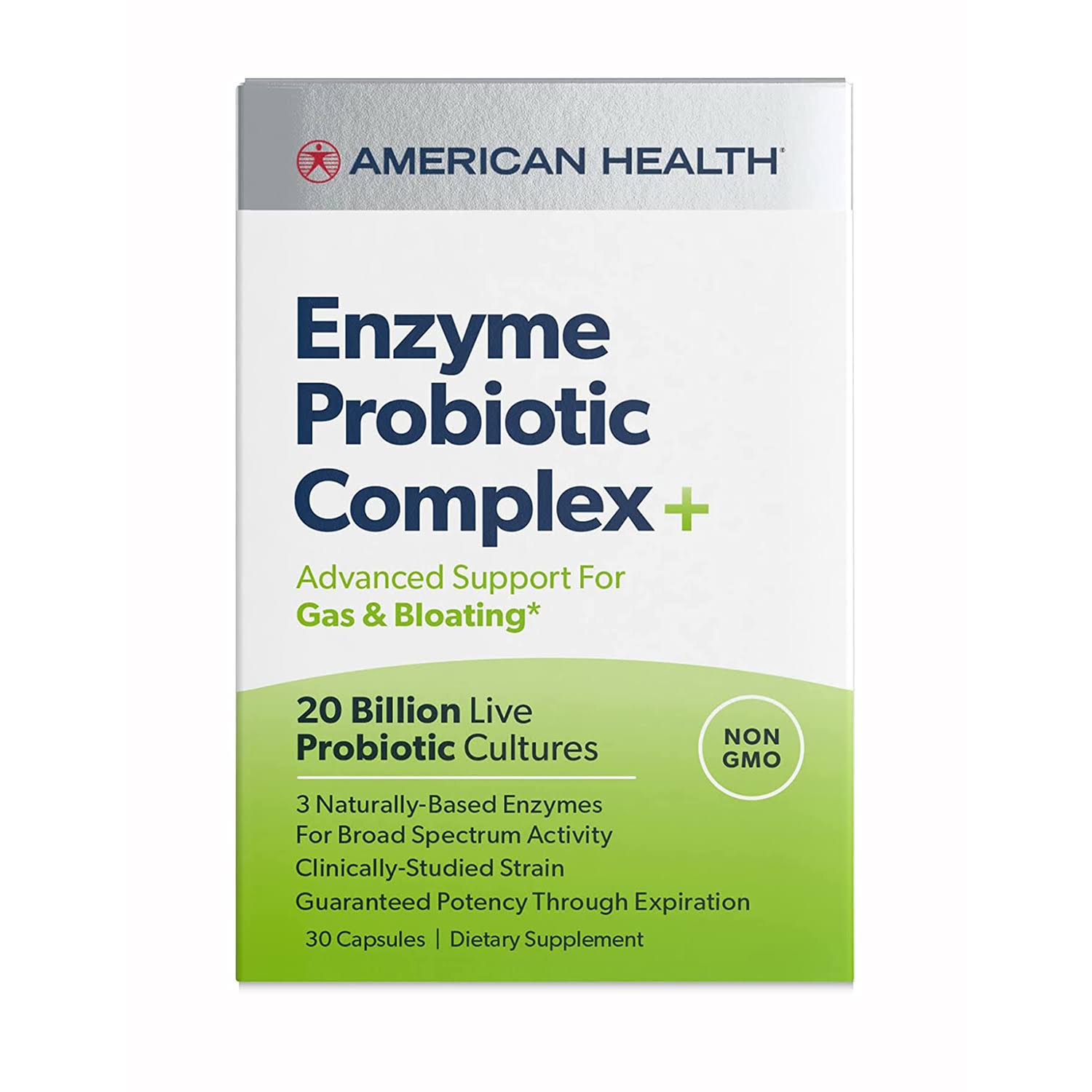 American Health, Enzyme Probiotic Complex+, 30 Capsules