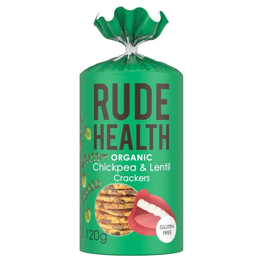 Rude Health Organic Chickpea & Lentil Crackers - 120g