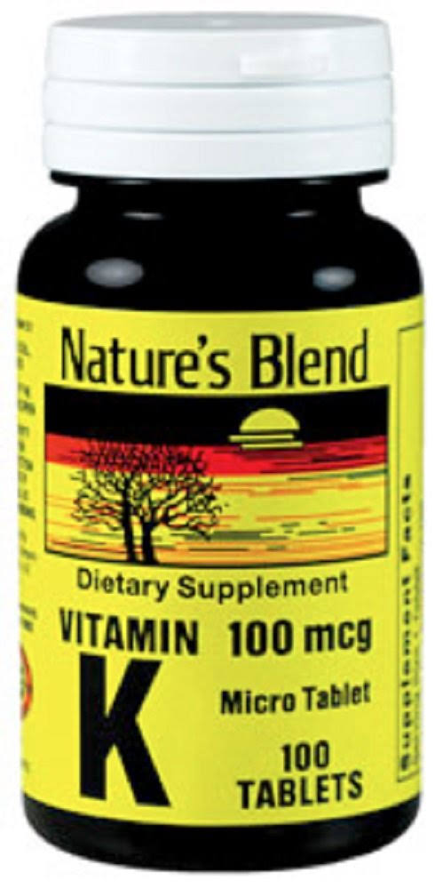 Nature's Blend Vitamin K1 100 MCG - 100 Tablets