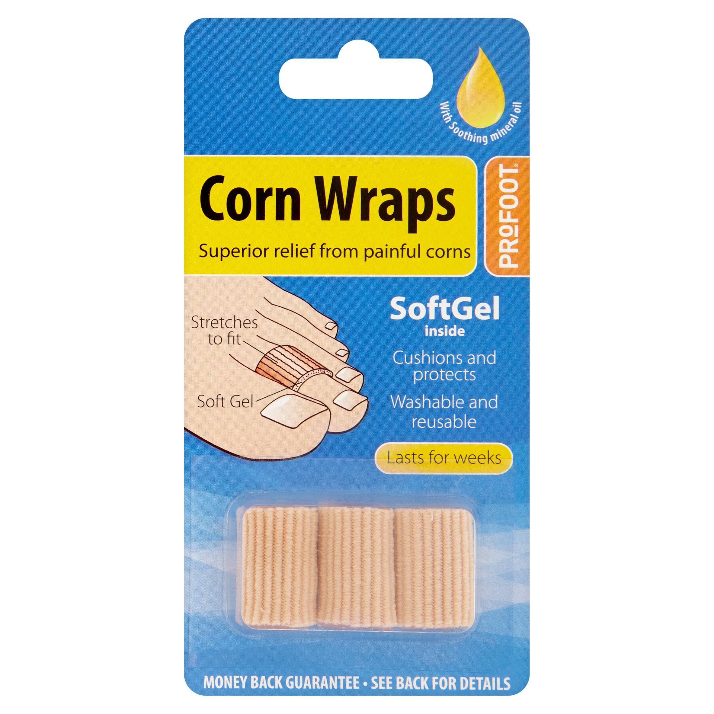 Profoot Softgel Corn Wraps - 3pk