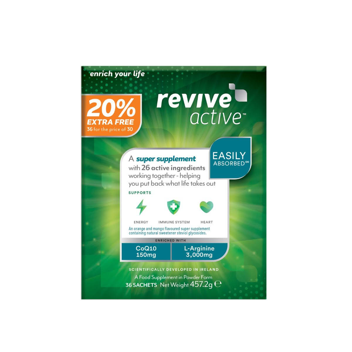 Revive Active - 30 Sachets + 20% Extra Free - Health Supplement