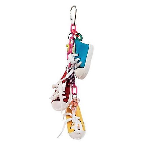 A&E Cage Company AE Cage Company Happy Beaks Sneakers on a Line Bird Toy, 1 count (Pack of 1)