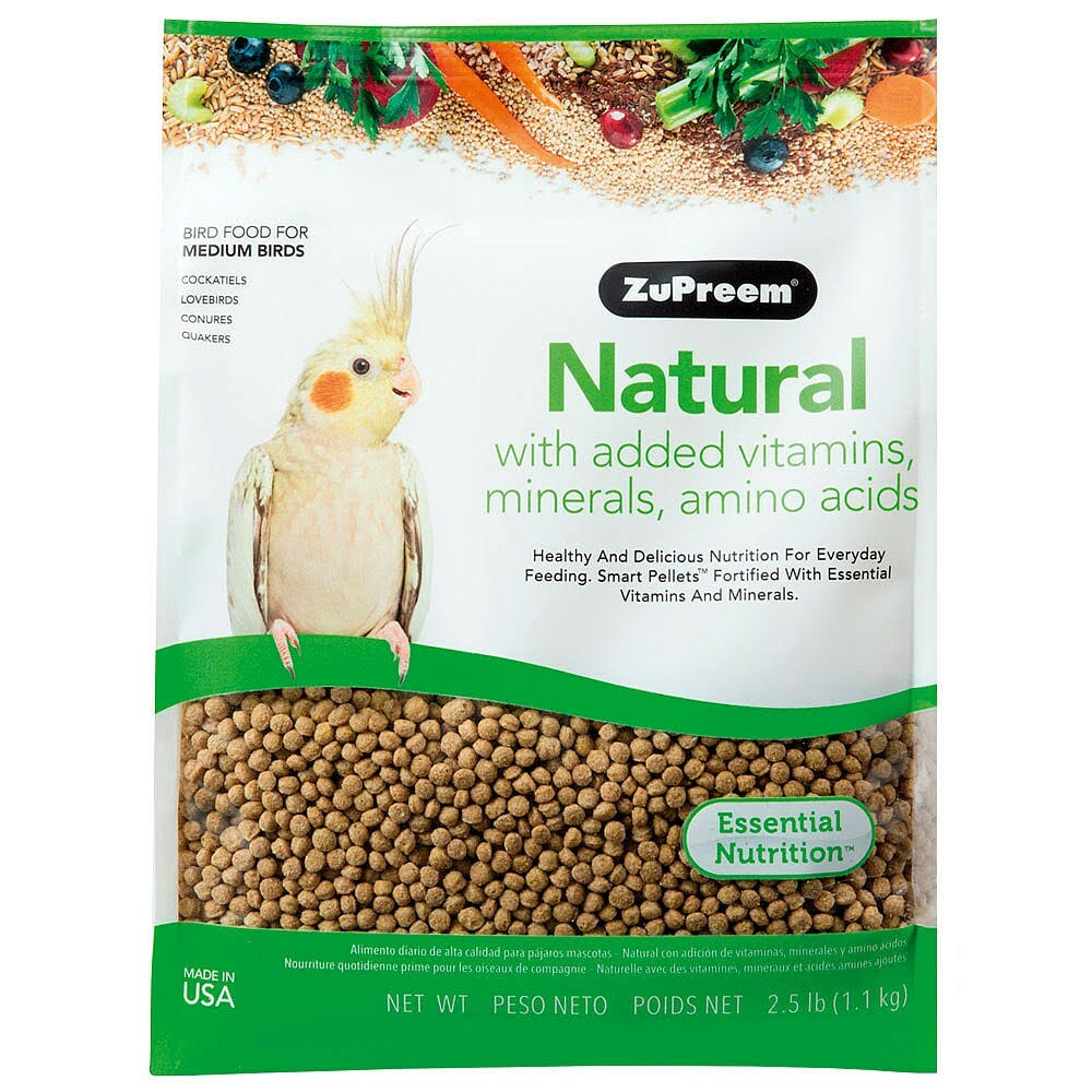 Zu Preem Natural Cockatiel Medium Bird Food - 20lbs