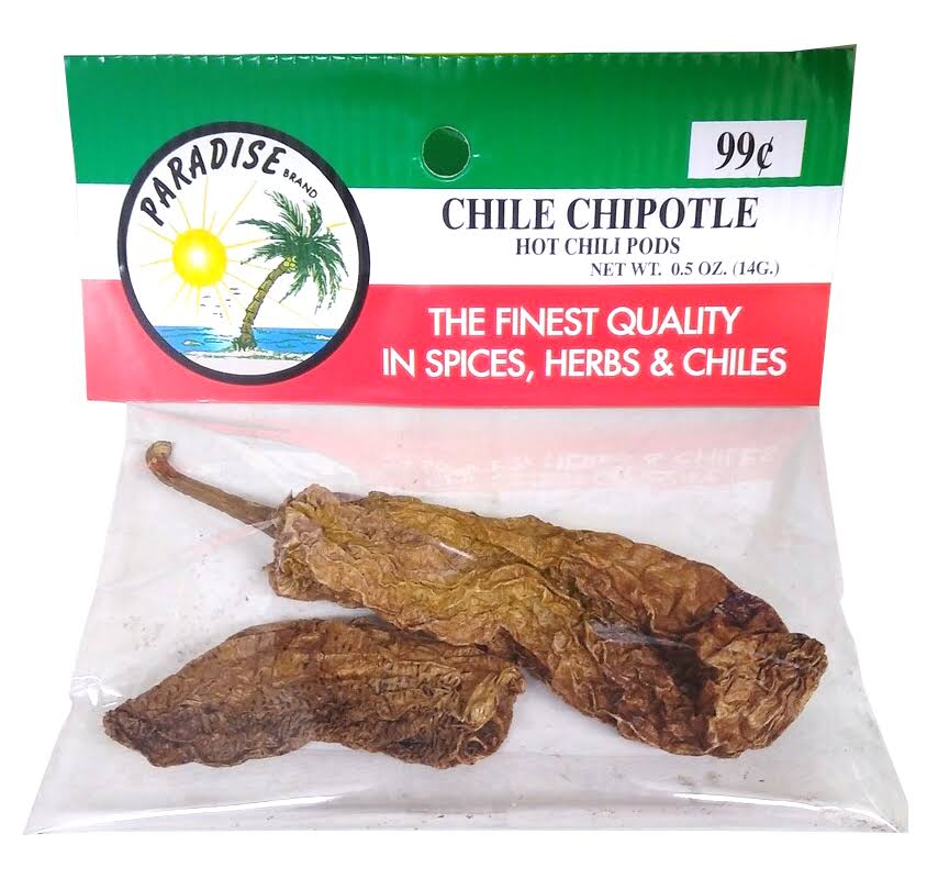 • Spices & Bake Seasoning,Spices Herbs Paradise Chile Chipotle Hot Chili Pods 0.5 oz