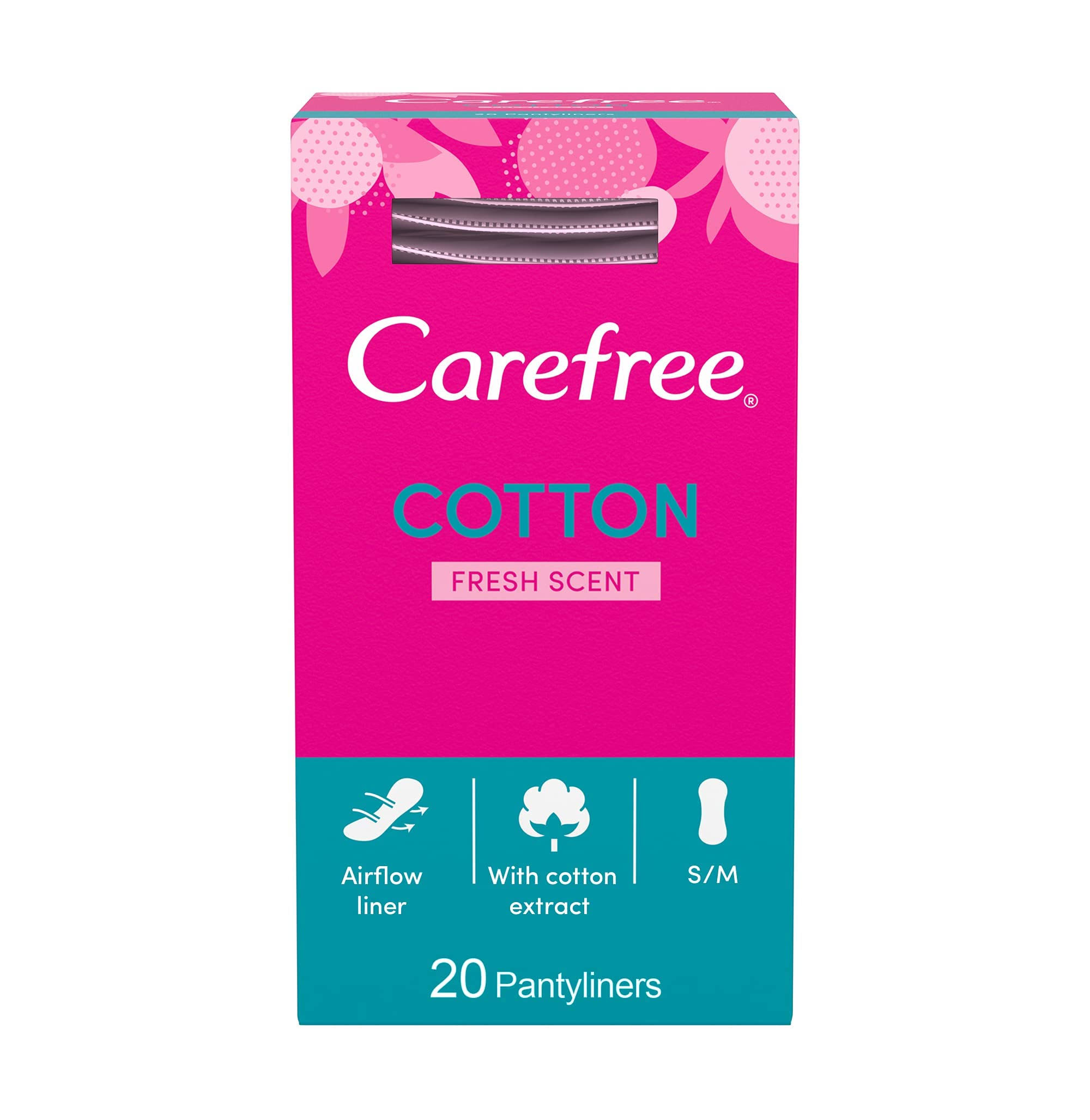Carefree Cotton Fresh Scent Pantyliners Pack - 20pk