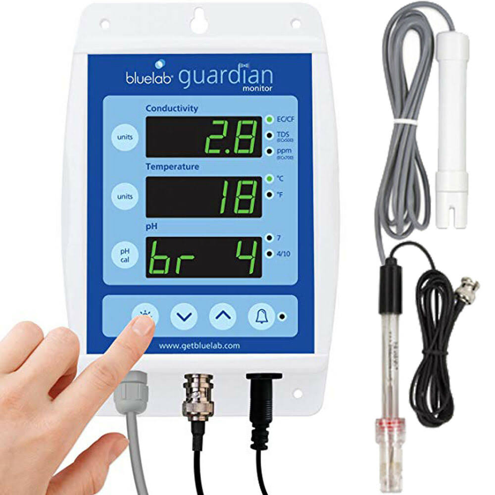 BlueLab Guardian Monitor pH Temp EC Conductivity Meter Hydroponic Blue Lab water