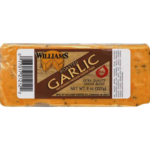 Williams Roasted Garlic Block Cheese - 8oz
