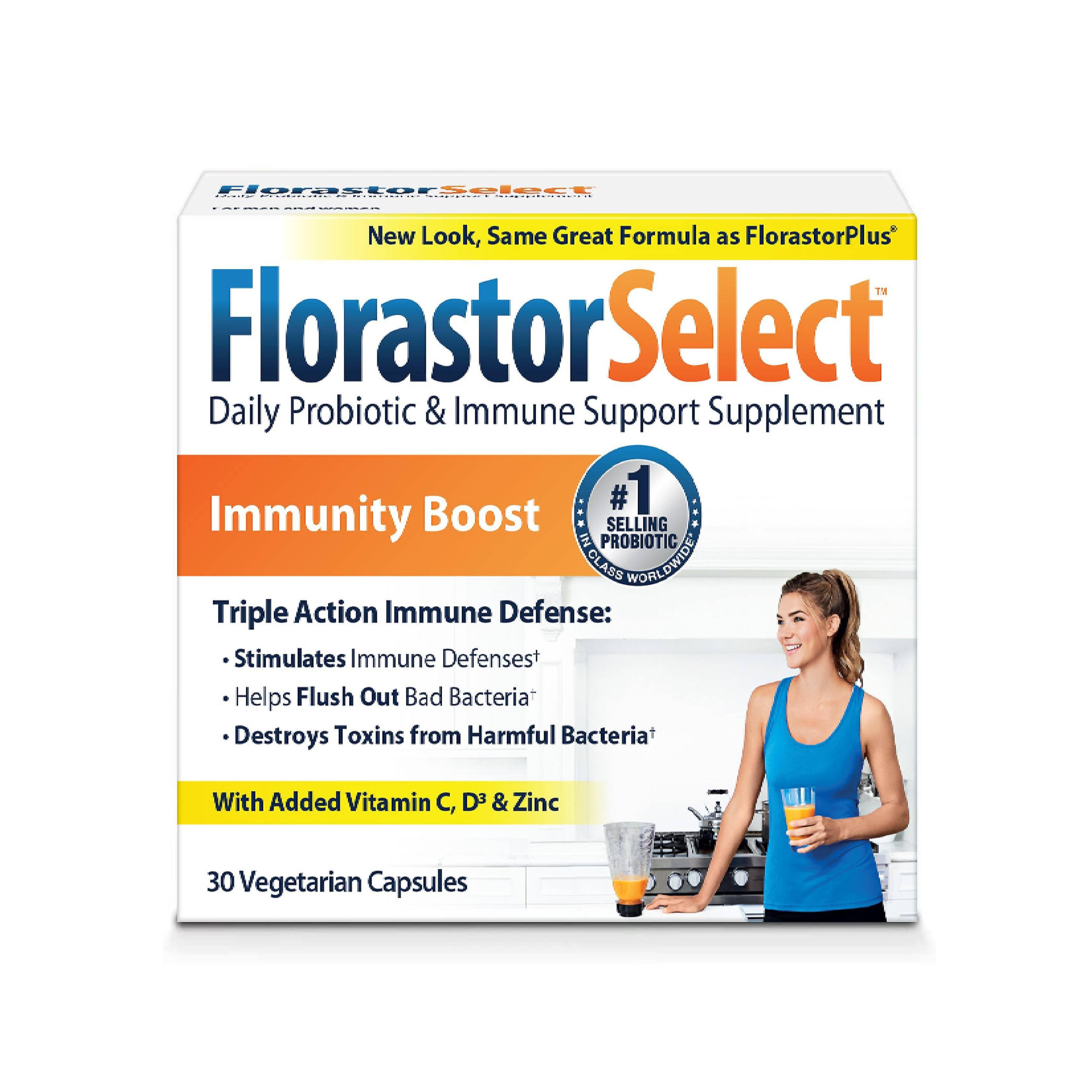 Florastor Plus Immune Support Supplement - 30 Capsules