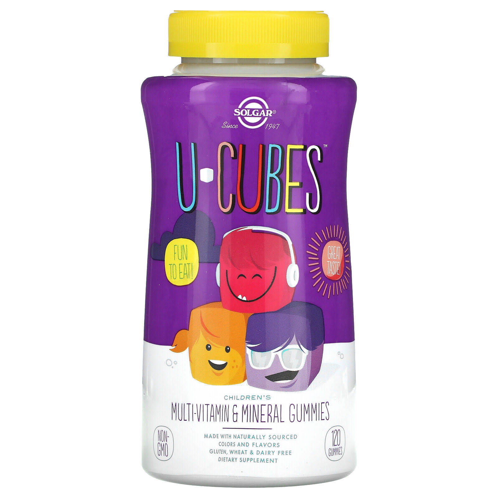 Solgar U-Cubes Children's Multivitamin & Mineral Gummies - Grape