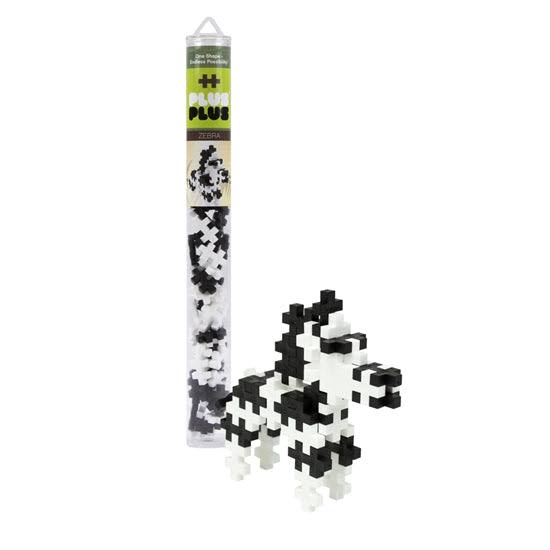 Plus Plus – Mini Maker Tube – Zebra – 70 Piece, Construction Building Stem | Steam Toy, Interlocking Mini Puzzle Blocks For Kids