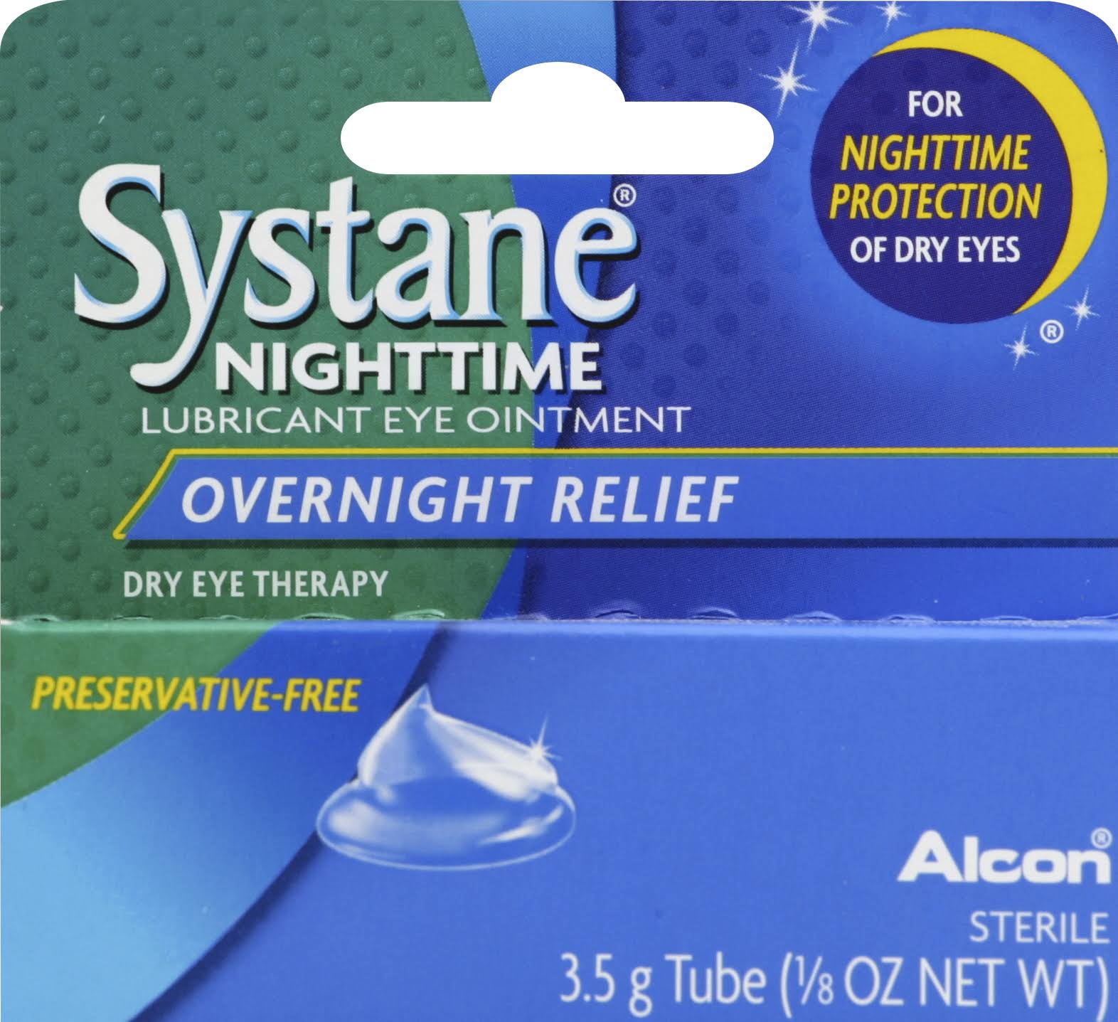 Alcon Systane Sterile Nighttime Lubricant Eye Ointment - Overnight Relief, 1/8oz