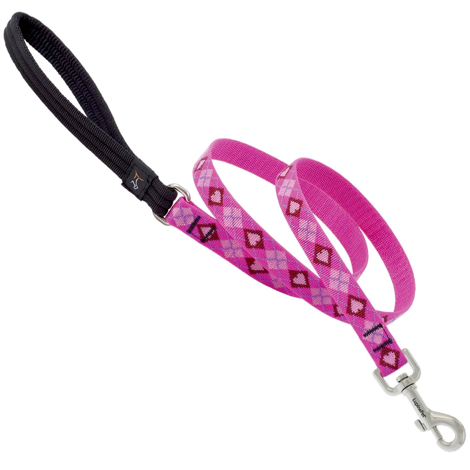 Lupine Puppy Love Patterned Padded Handle Dog Leash - 3/4" x 6'