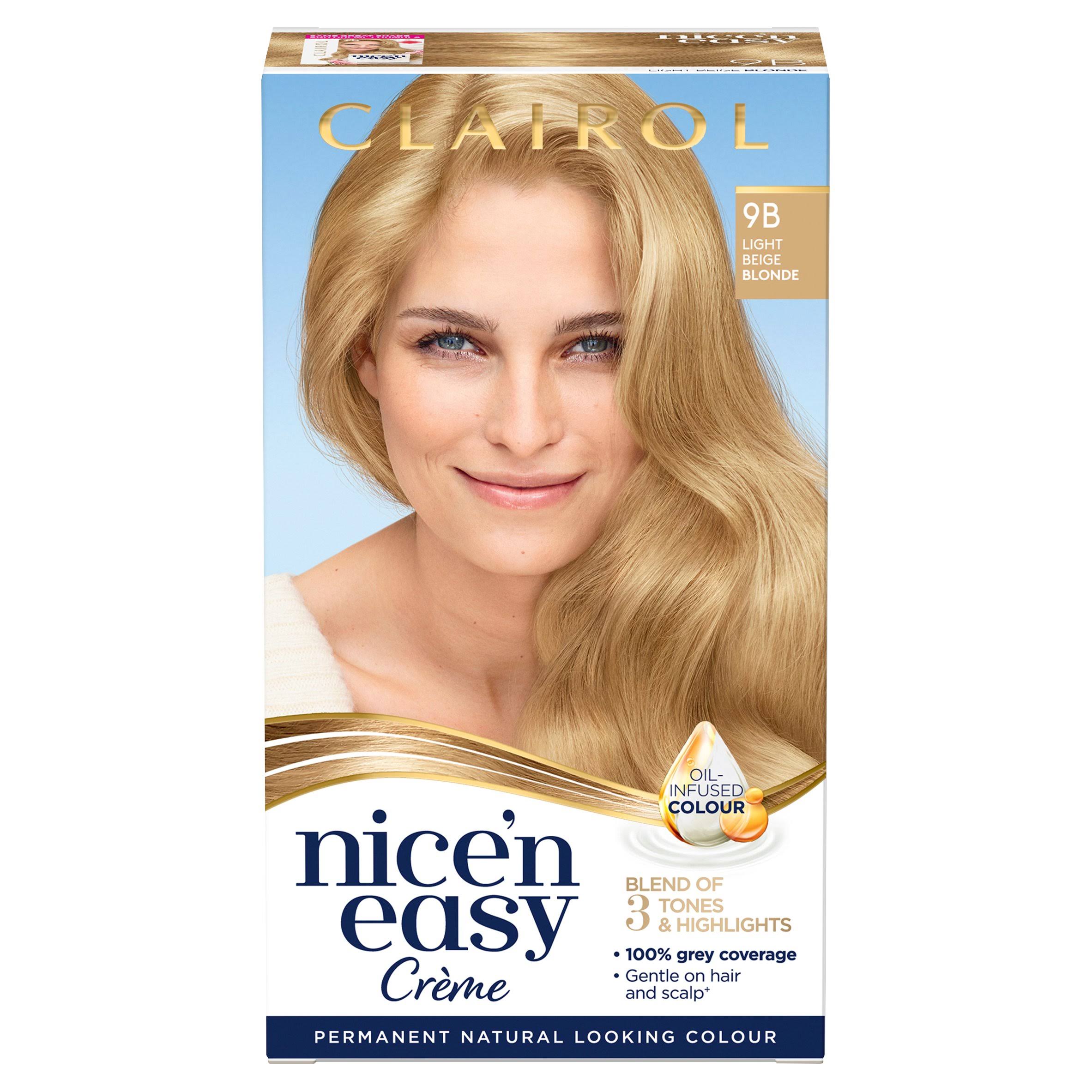 Nice'n Easy Permanent Hair Dye - 9B Light Beige Blonde