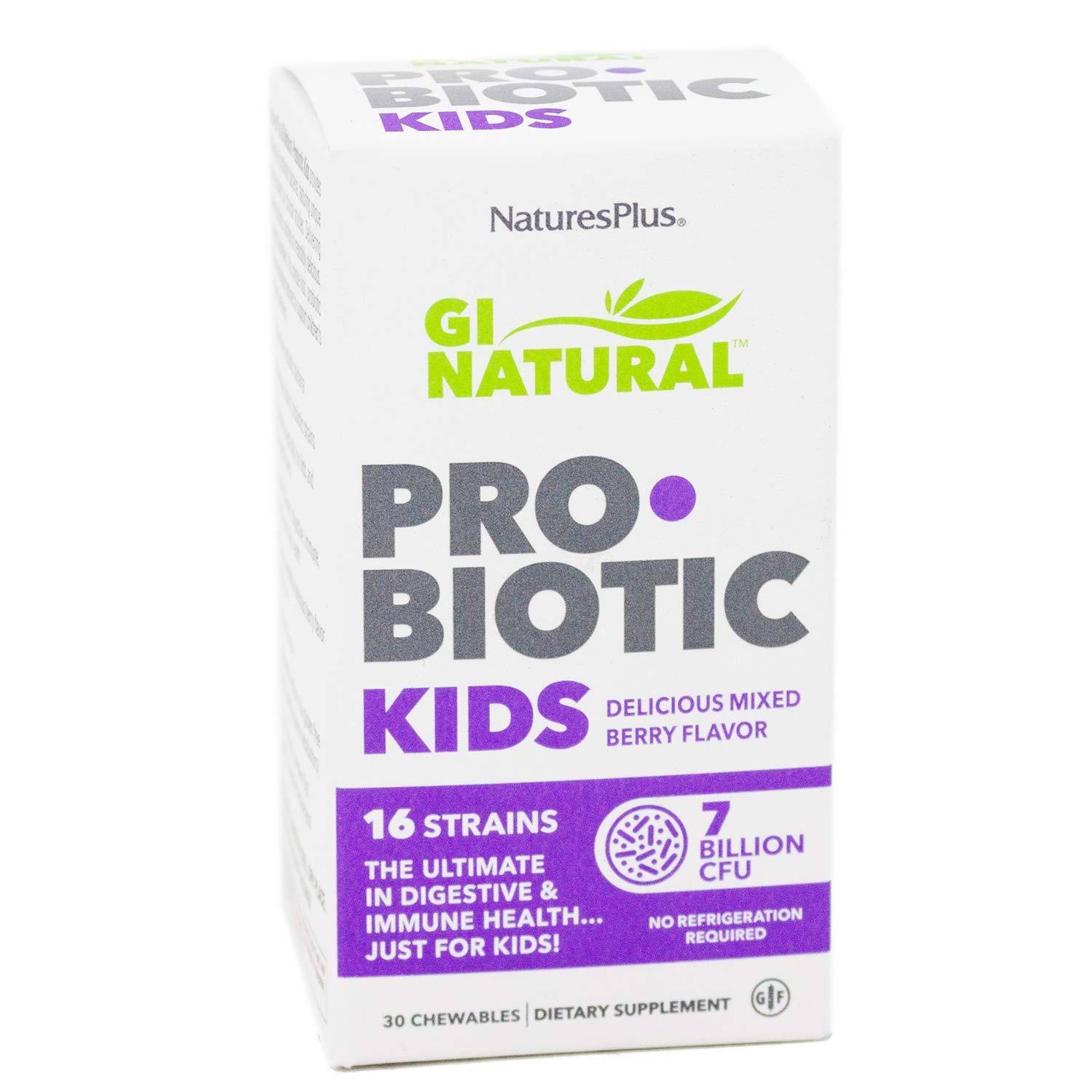 Nature's Plus - Gi Natural Probiotic Kids, Mixed Berry Flavor - 30
