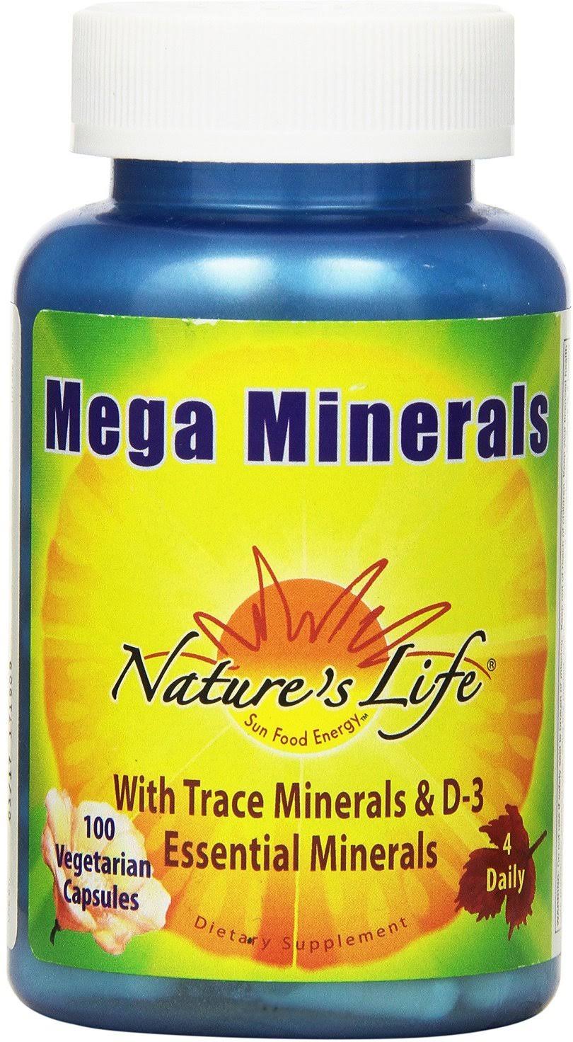 Nature's Life Mega Minerals Vegetarian Capsules - x100