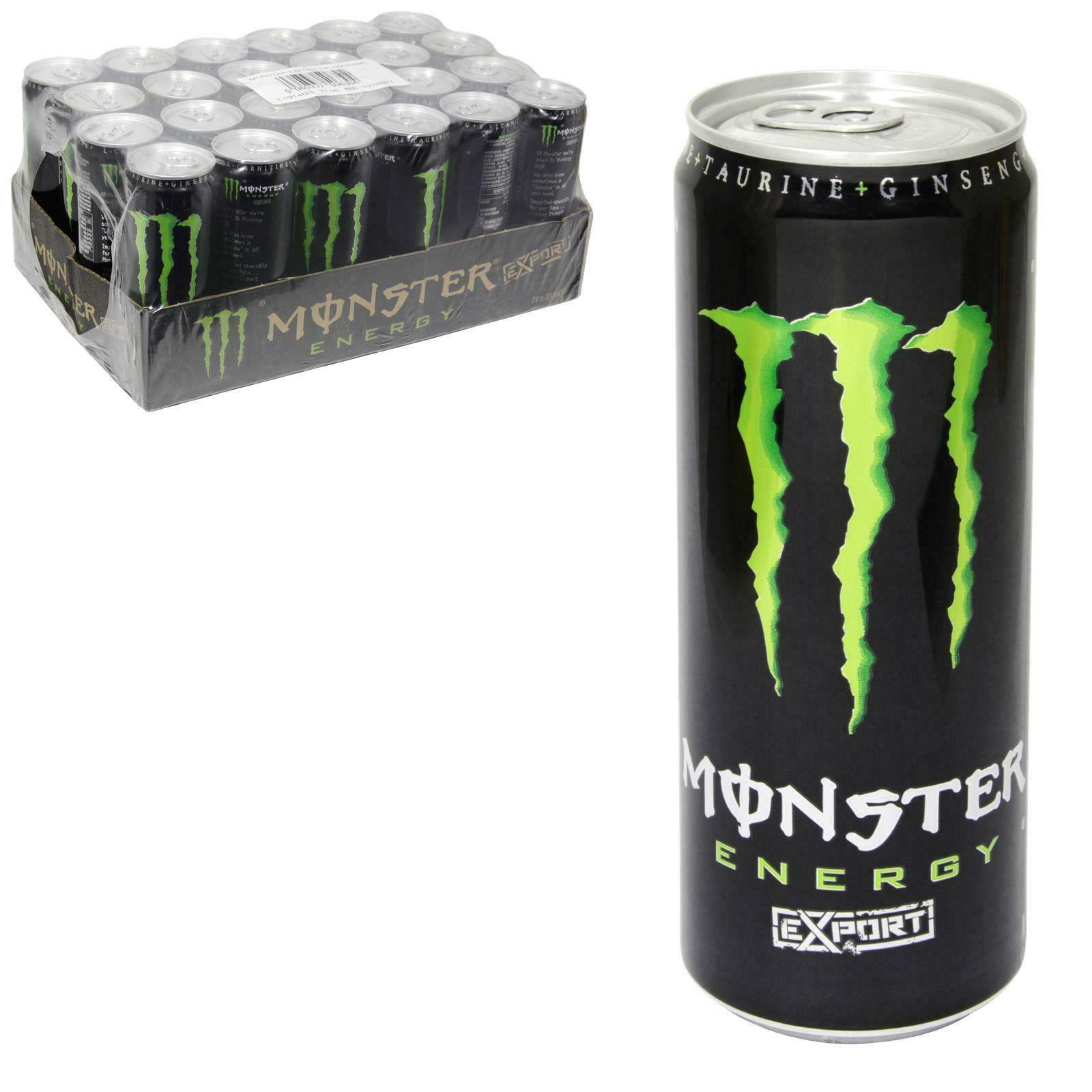 Monster Energy Drink Original Export Taurine Caffeine 355ml (Box of 24)