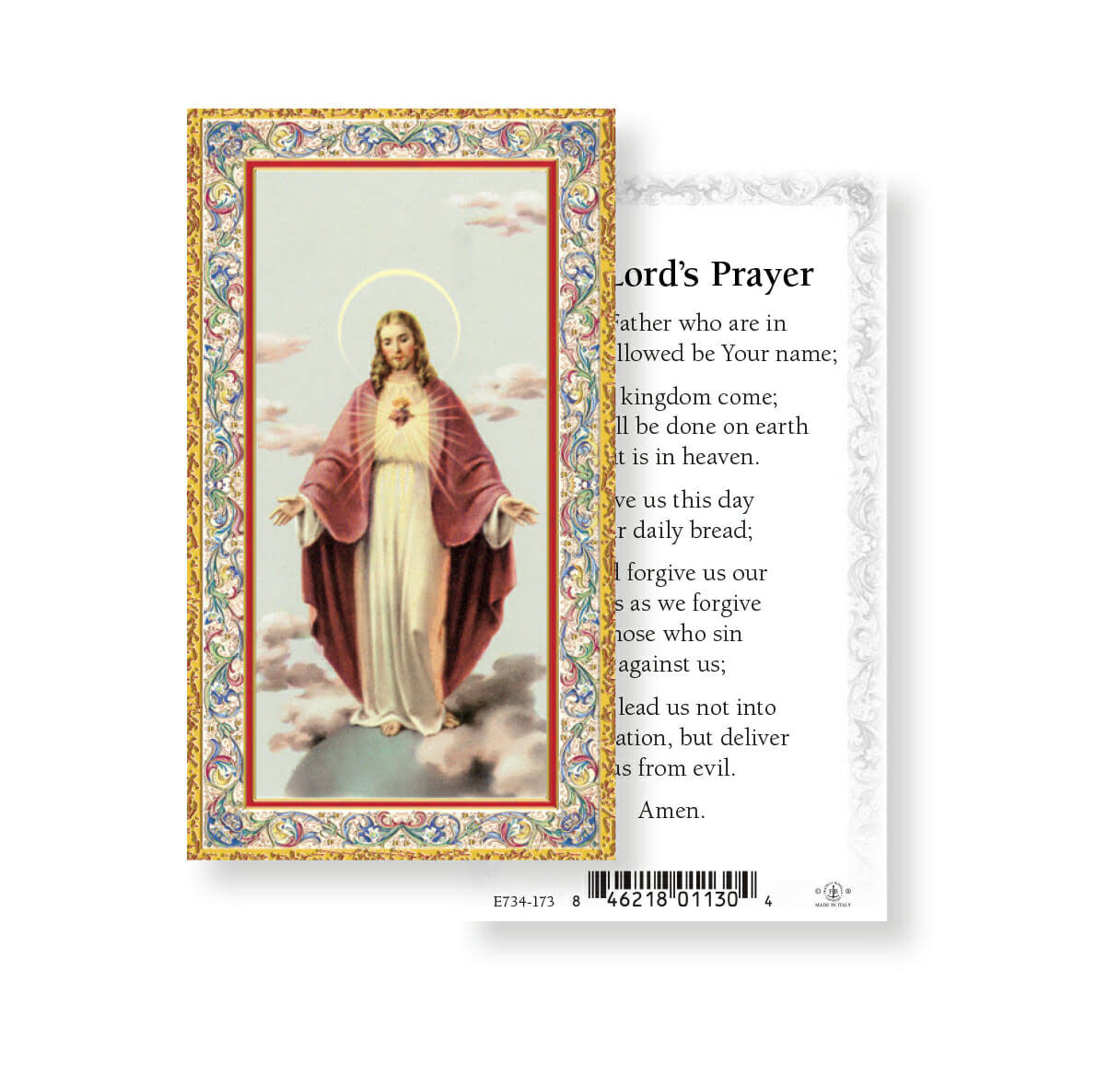 The Lord's Prayer Gold-Stamped Holy Card (Pack of 100)