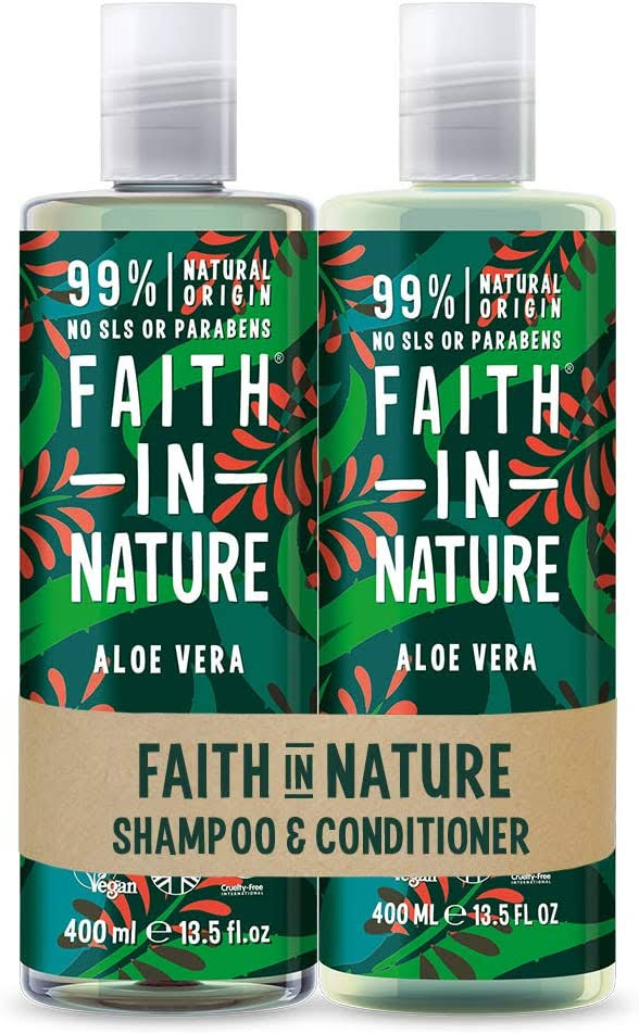 Faith in Nature Aloe Vera Shampoo and Conditioner, 400 ml