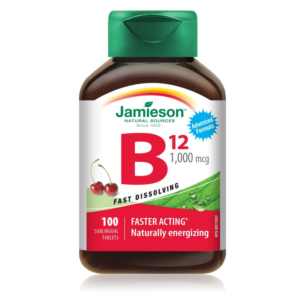 Jamieson Vitamin B12 Dietary Supplement - 1000mcg, 100 Sublingual Tablets