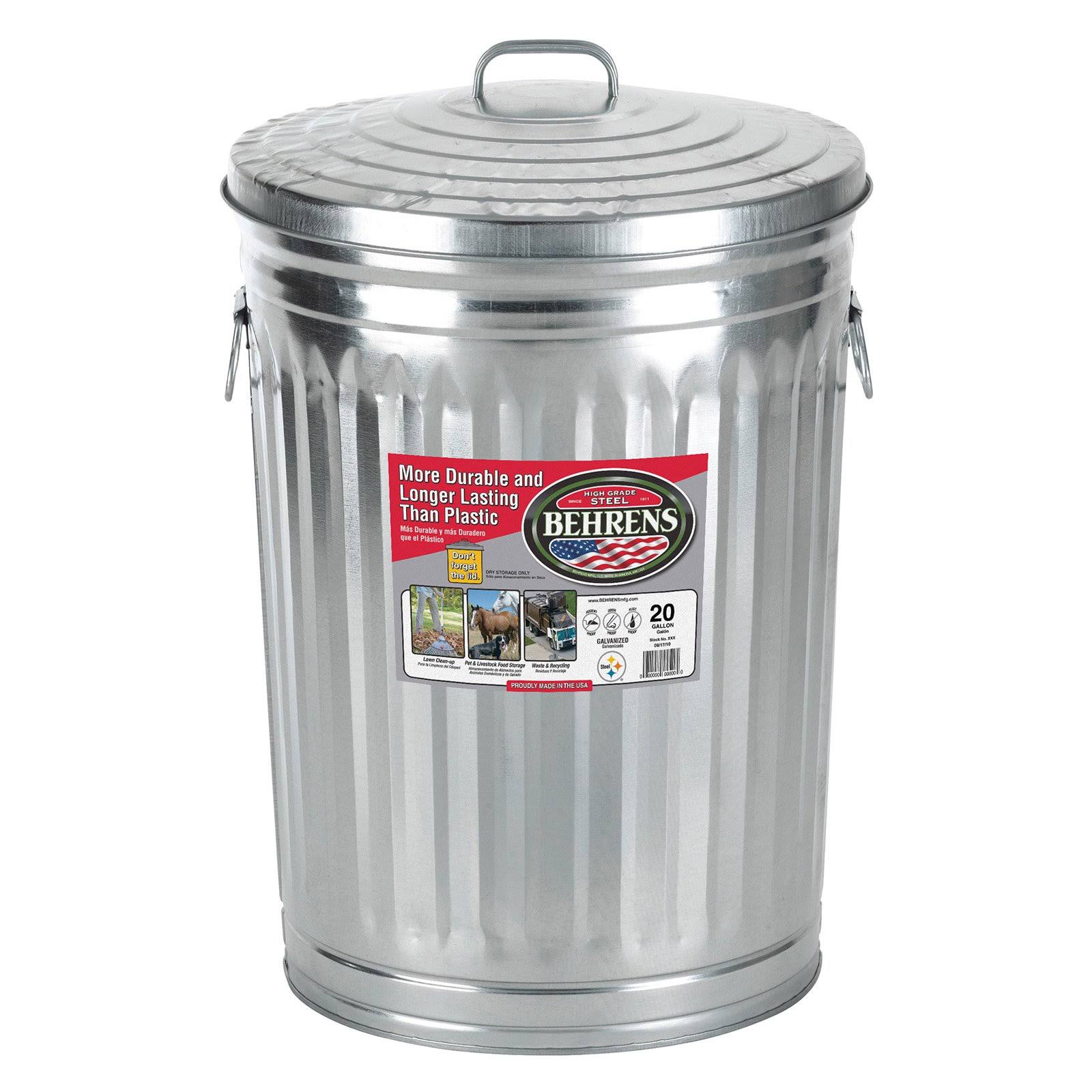 Behrens Trash Can with Lid - 31 Gal