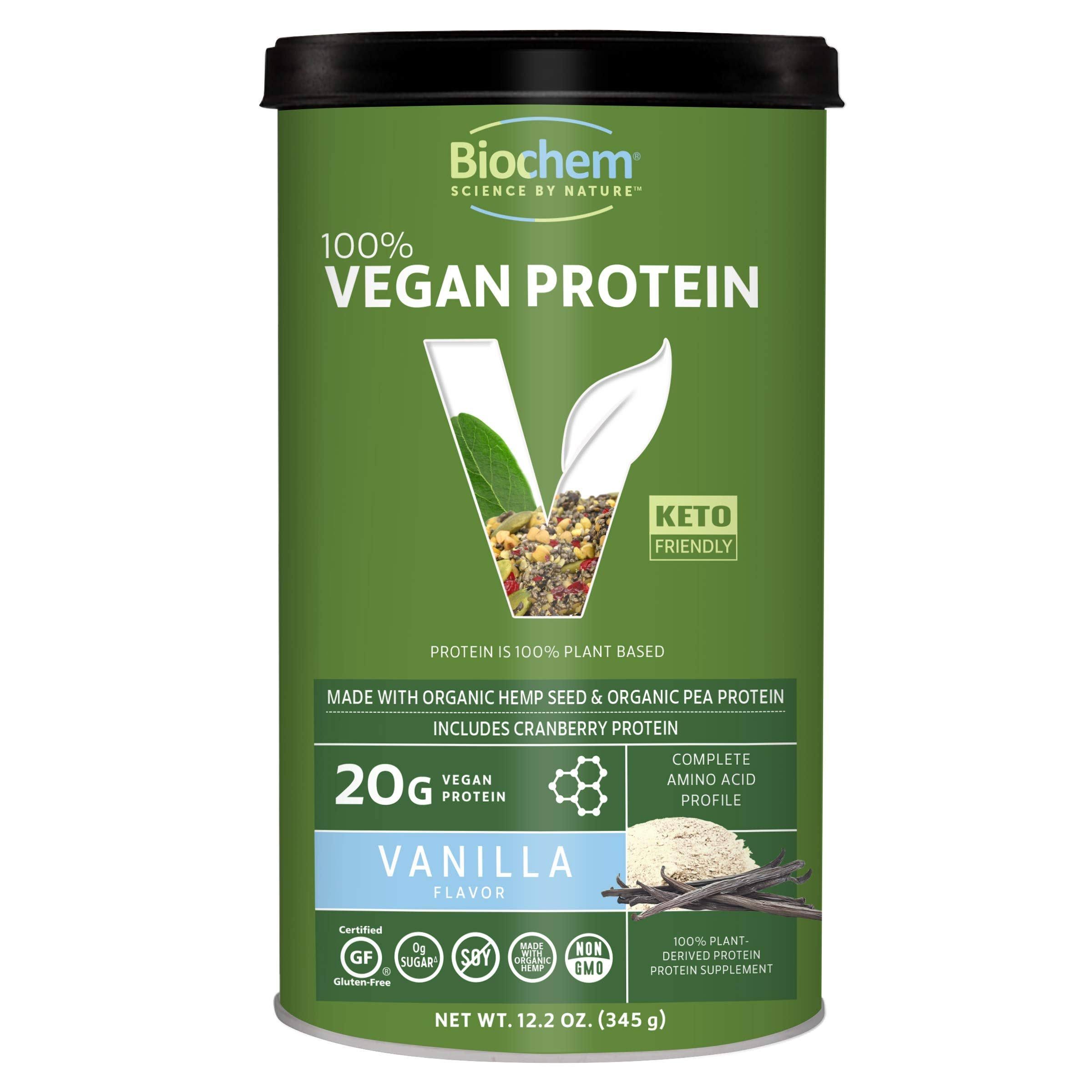 Biochem Vegan Protein Powder - Vanilla, 11.4oz
