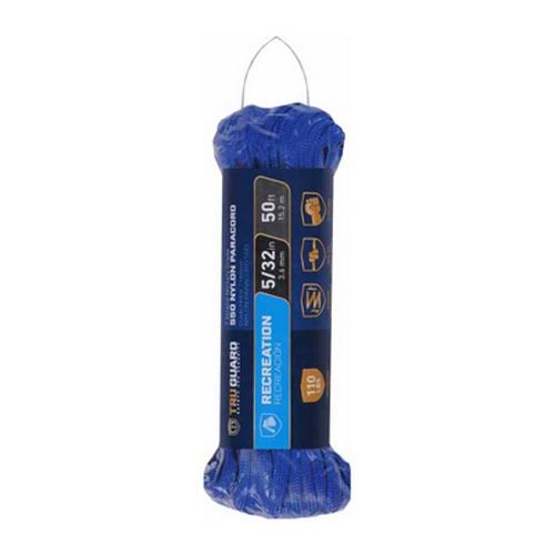 Para Cord 550 Nylon Rope, Blue, 5/32-In. x 50-Ft