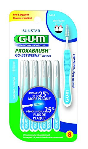 Sunstar Gum Proxabrush Trav-ler Tapered Wide Brush - 8ct