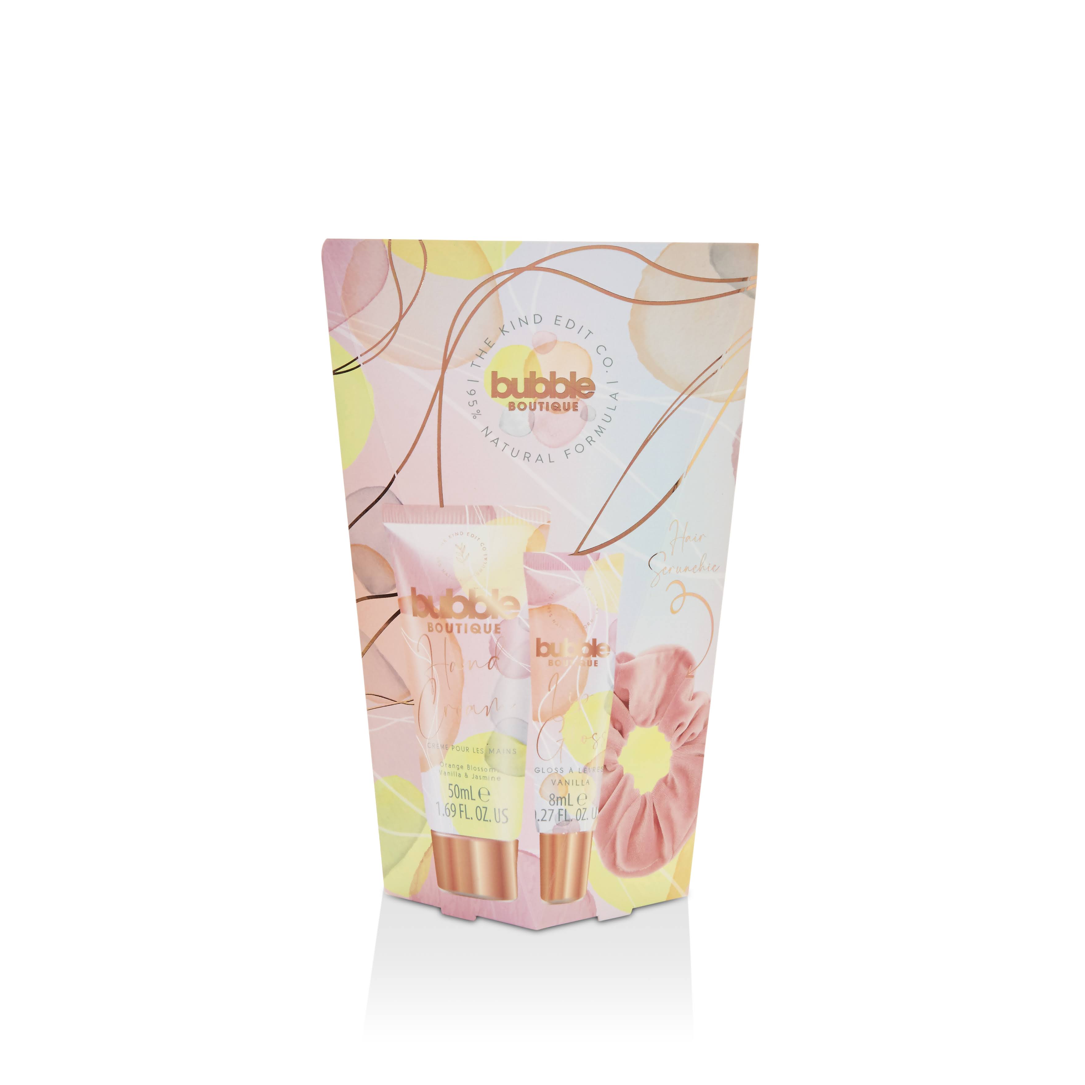 The Kind Edit Co. Bubble Boutique Scrunchie Gift Set 50ml Hand Cream + 8ml Lip Balm + Scrunchie