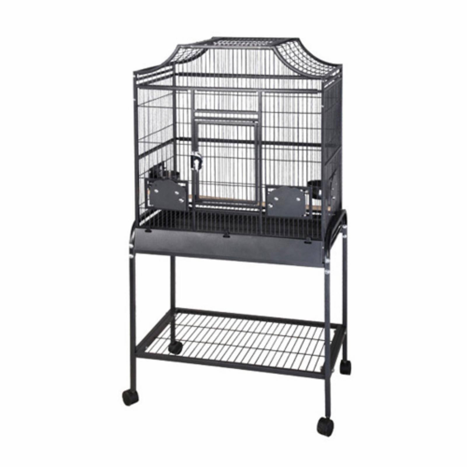 A and E Cage Co. Elegant Style Flight Bird Cage - Black, 32in x 21in