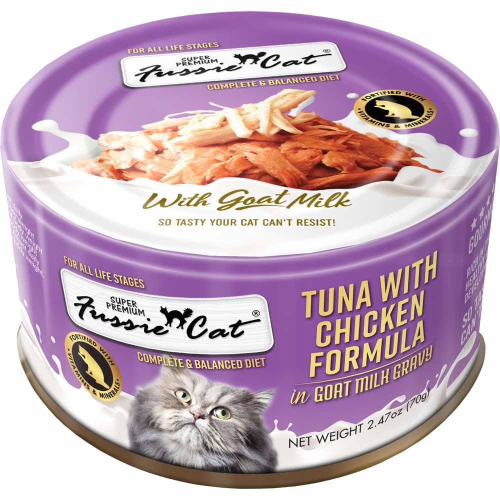 Fussie Cat Tuna with Chicken Formula in Goat Milk Gravy