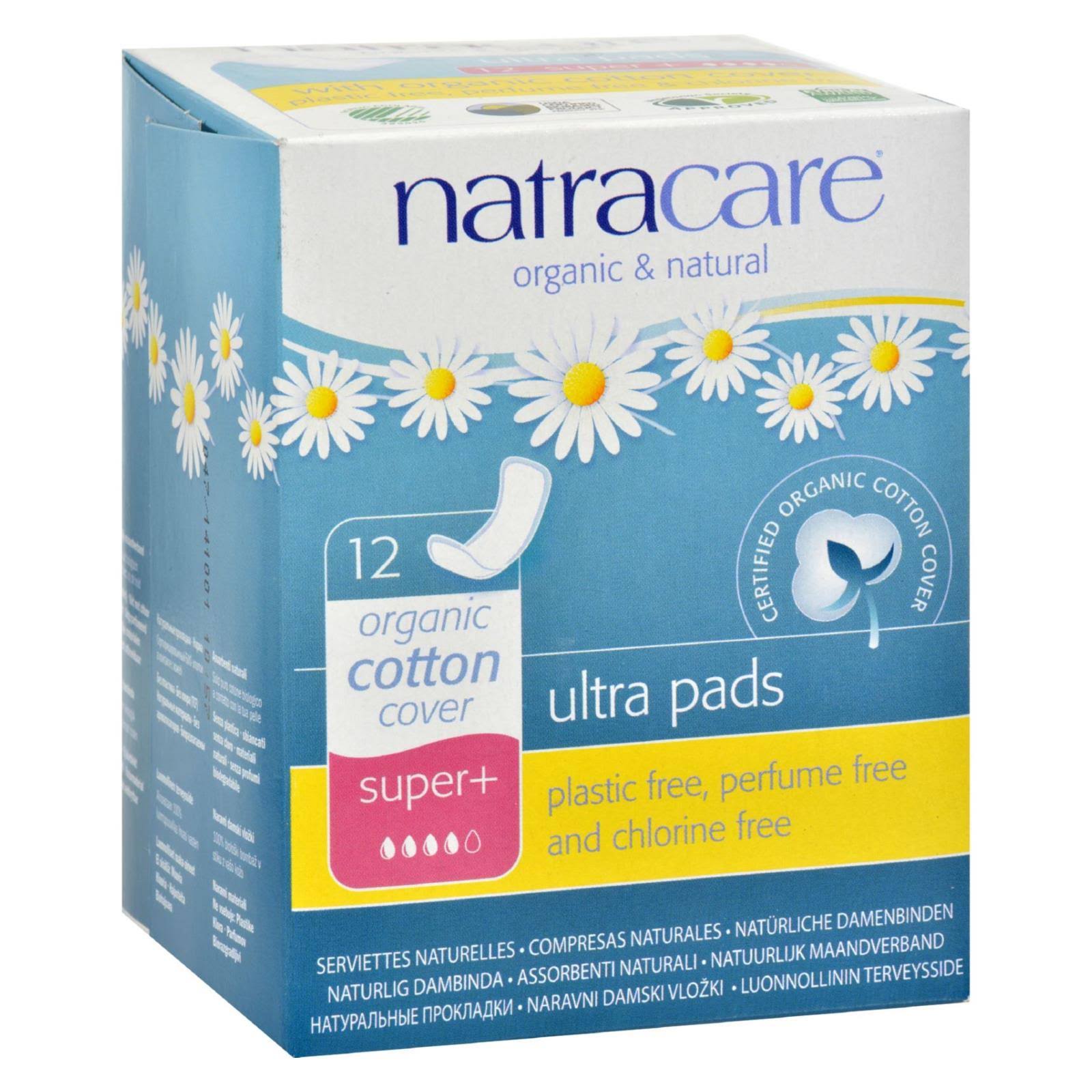 Natracare Natural Ultra Pads Organic Cotton Cover - Super Plus, x12