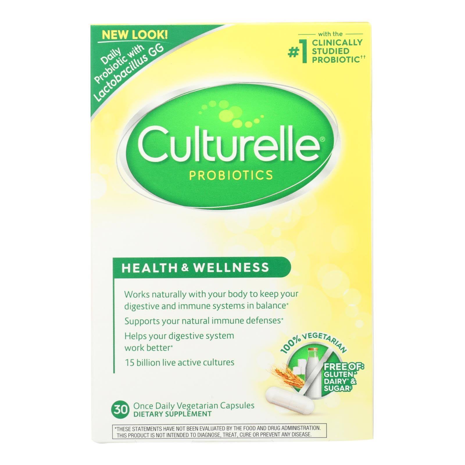 Culturelle Health and Wellness Probiotic - 30 Capsules