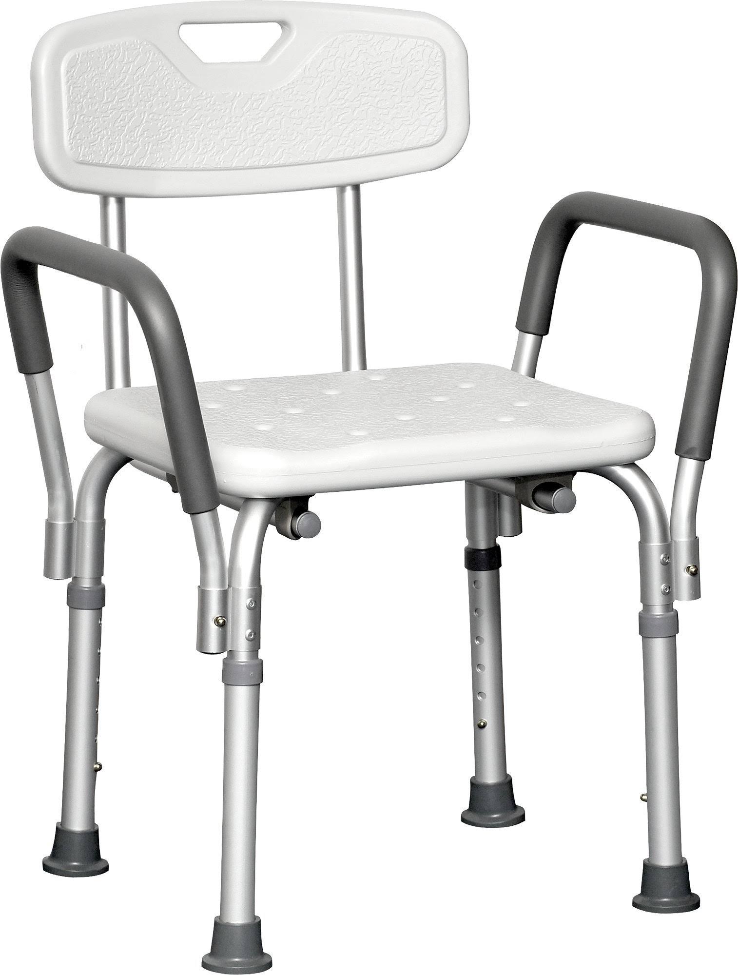 ProBasics Shower Chair with Back and Arms, 300lb Weight Capacity