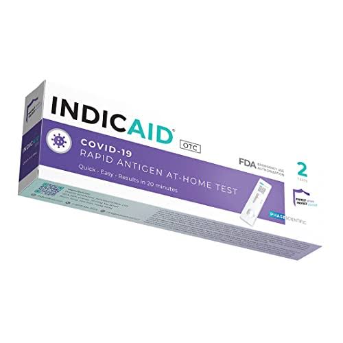 INDICAID Covid-19 Rapid Antigen At-home Test - 4 Easy Steps & Results in 20 Minutes - COVID OTC Nasal Swab Test - HSA/FSA Reimbursement eligible