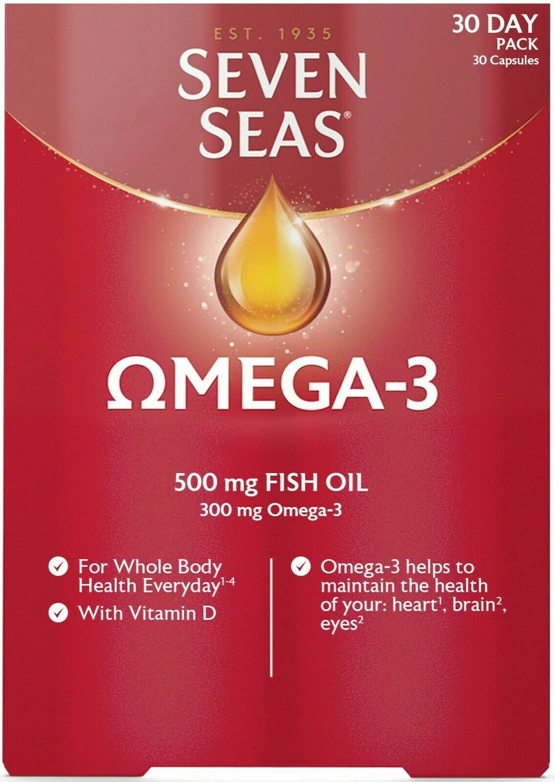 Seven Seas Omega-3 Fish Oil 30 Capsules