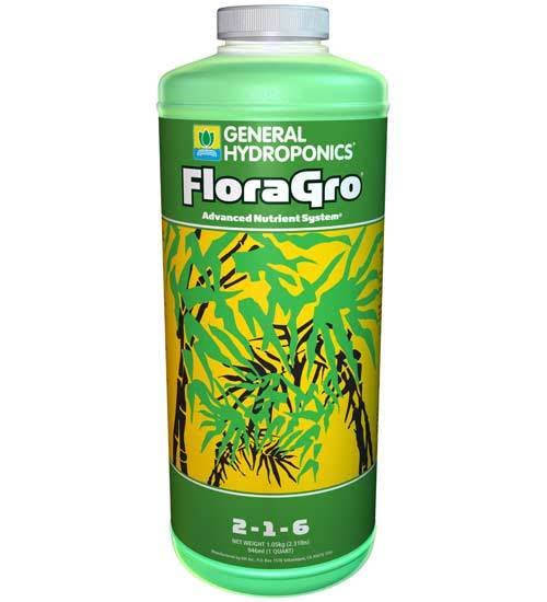 General Hydroponics: FloraGro, 1 QUART