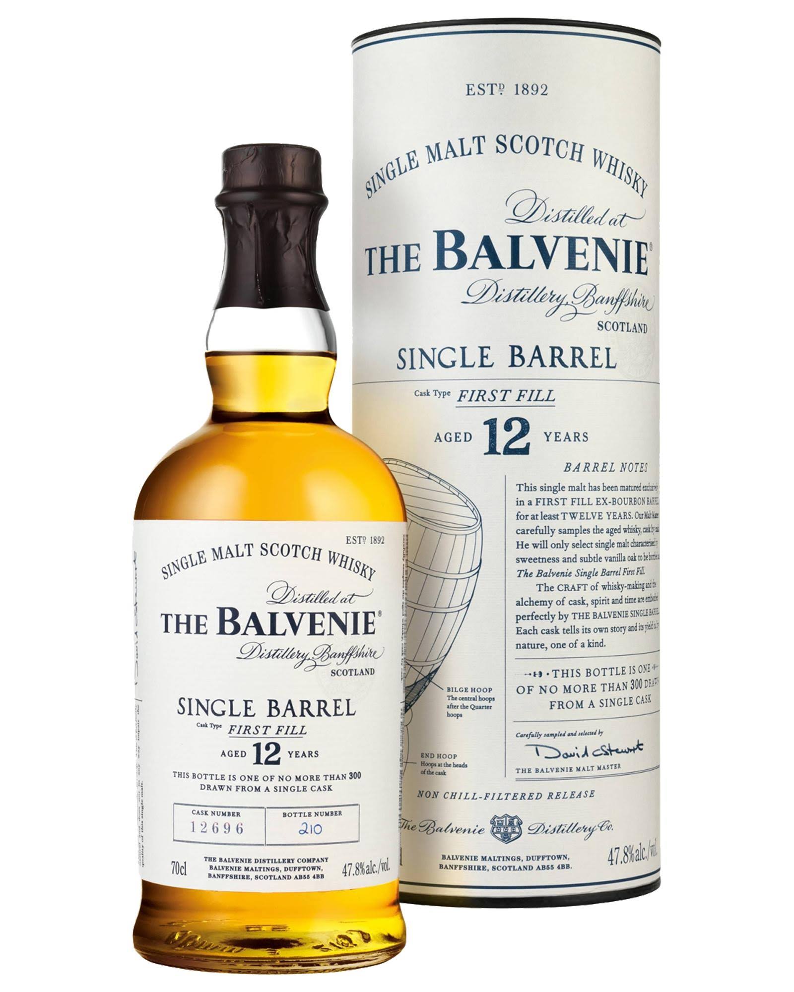 Balvenie Single Malt Scotch Whisky 12 Year Old - 750ml