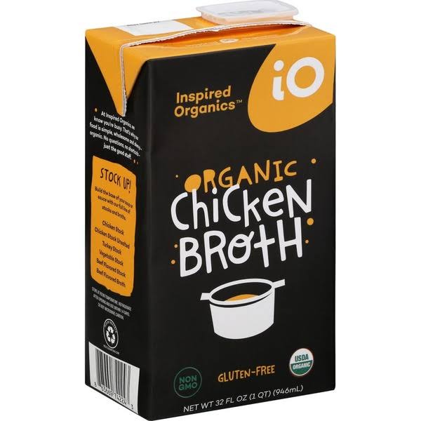 Inspired Organics Chicken Broth, Organic - 32 fl oz