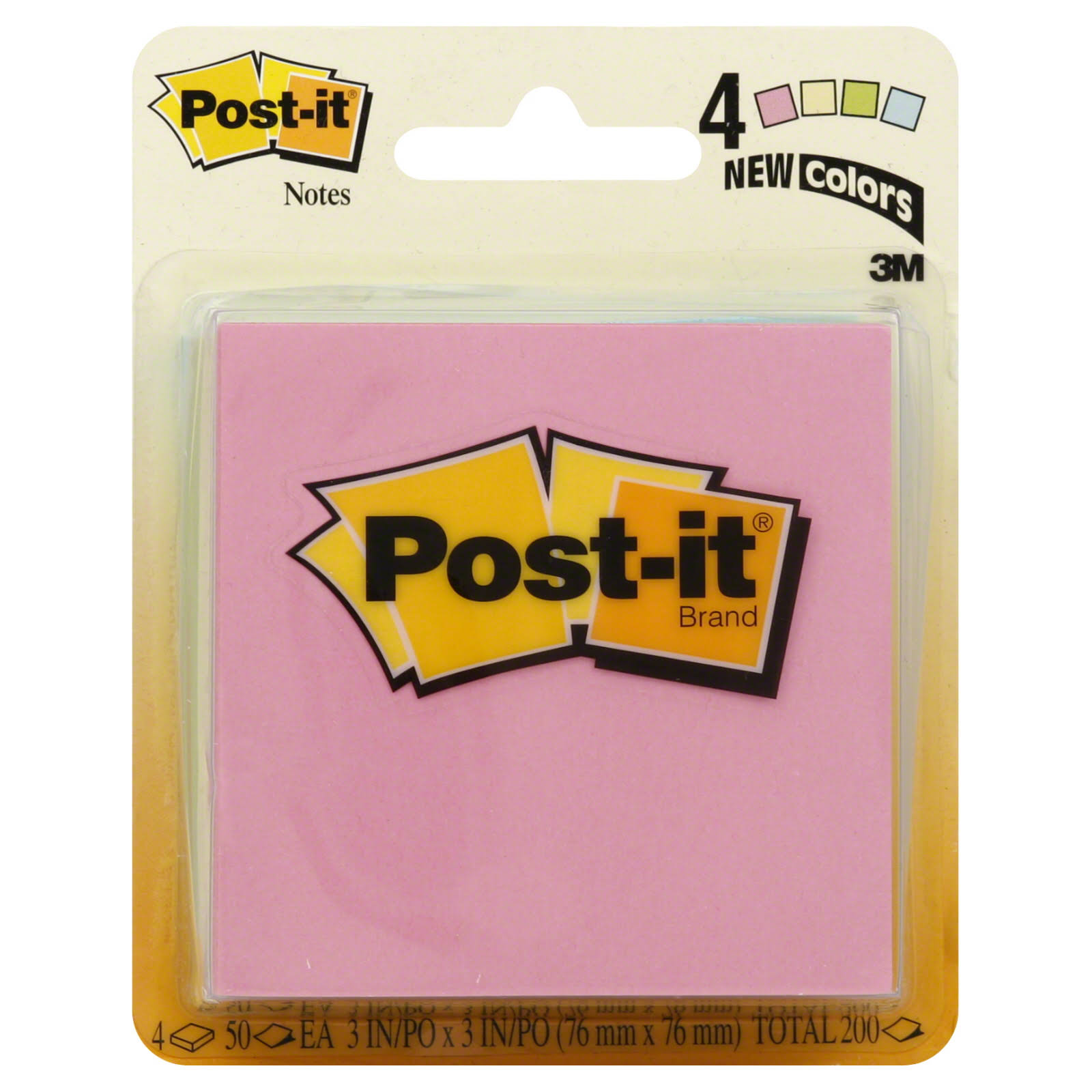 Post It Notes - Assorted Colors, 3" x 3"