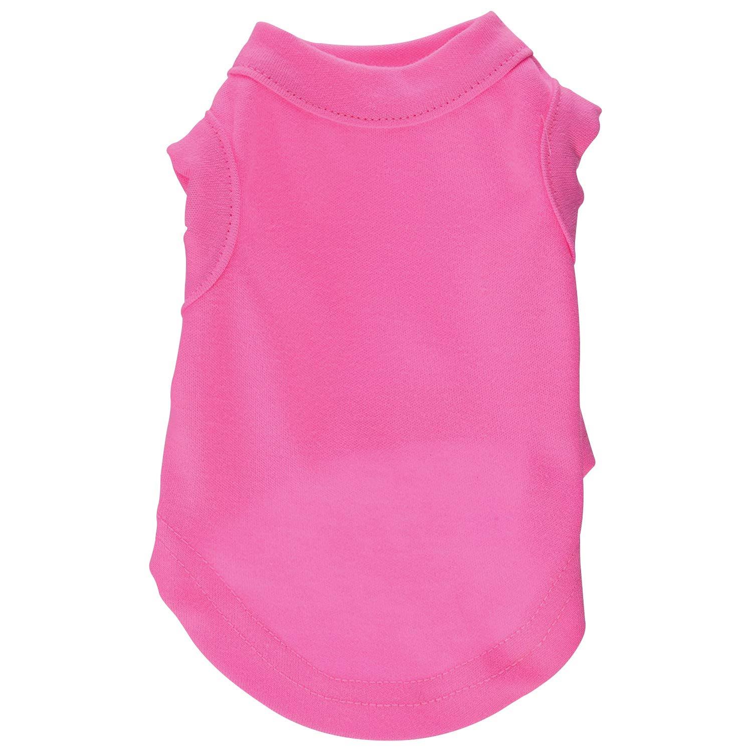 Mirage Pet Products Plain Dog Shirt - Bright Pink, X-Small, 8"