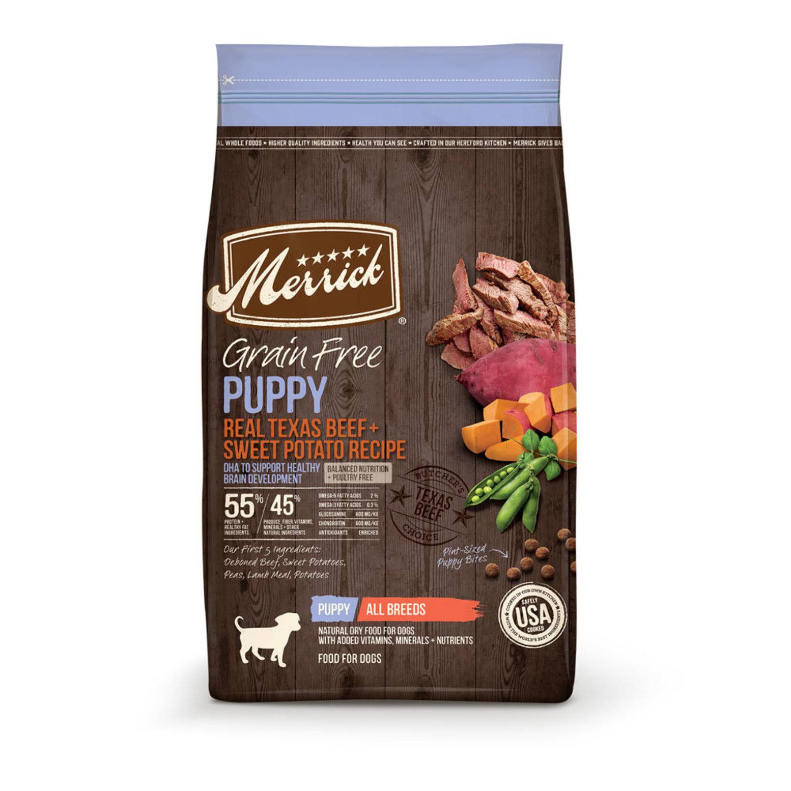 Merrick Puppy - Grain Free Beef & Sweet Potato | Dog Food | Size: 1.81 kg