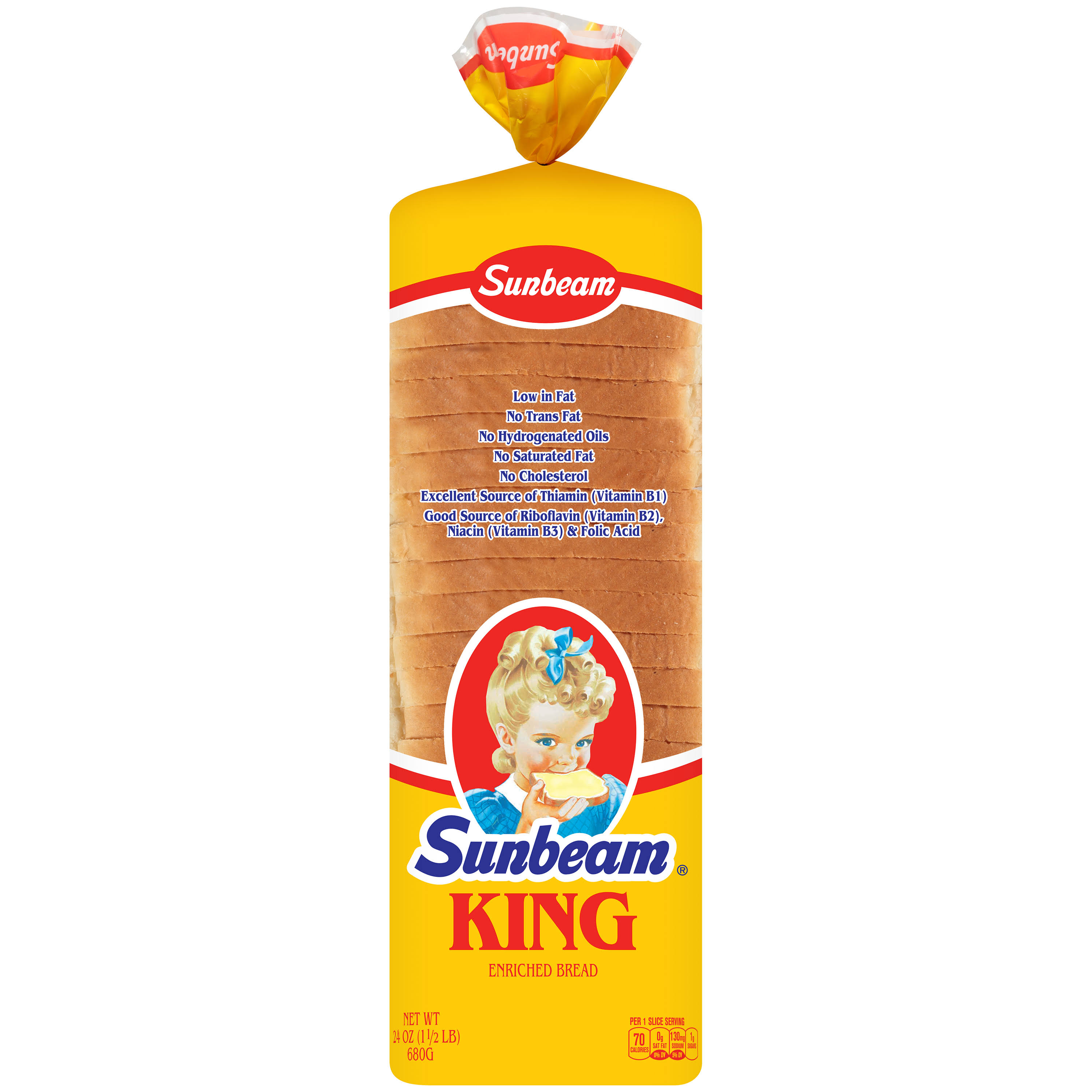 Sunbeam Bread, Enriched, King - 24 oz