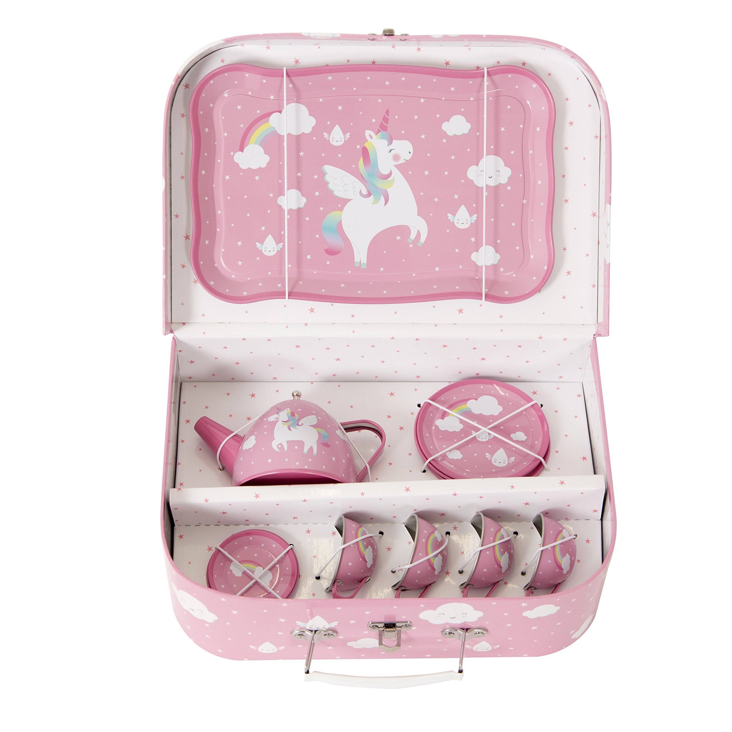 Sass & Belle Rainbow Unicorn Picnic Box Tea Set